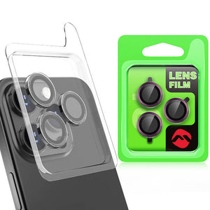 Folie Camere pentru iPhone 18 Pro Max, AutoAlign, Lens KIT - Visiniu