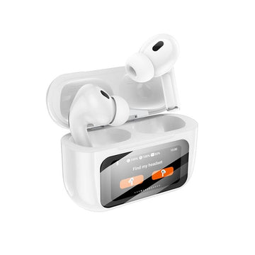Casti Wireless Hoco EW72, Ear Buds, cu Ecran LED, BT 5.4, ANC, 360mAh - Alb