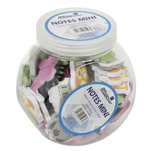 Notes adeziv Office Cover SN4523, 50 coli, 45x45mm, diverse culori, 5 forme, 75 buc/borcan