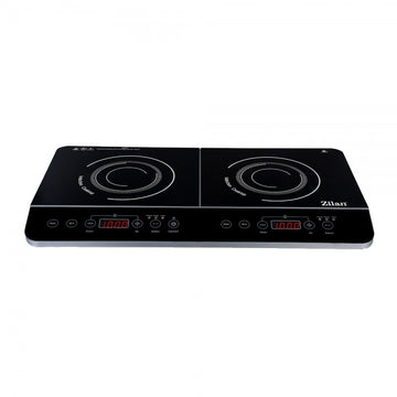 Plita cu inductie Zilan ZLN8088, 3500W, doua ochiuri, 10 functii de gatire, geam din cristal negru, timer 3 ore, oprire automata
