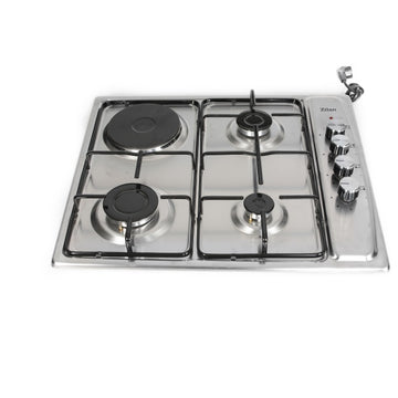 Plita incorporabila Zilan ZLN-1918, inox, 3 gaz + 1 electric, GPL/gaz natural, 58x50 cm, aprindere electrica