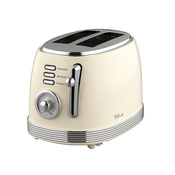 Prajitor de paine Retro Zilan ZLN1191, 850W, 2 felii, 6 trepte de rumenire, functie dezghetare, reincalzire si stop, tavita firimituri