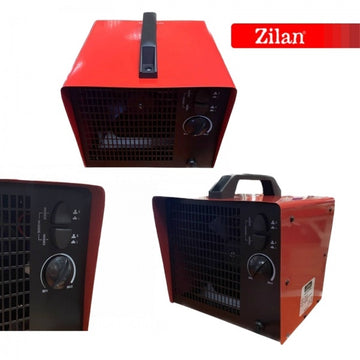 Radiator ceramic Zilan ZLN5558 rosu 3000W, termostat, aer rece