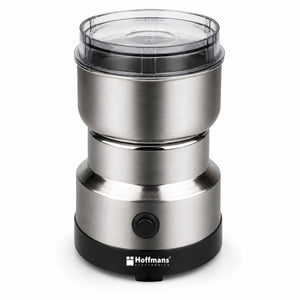 Rasnita de cafea si condimente Hoffmans HM-8012, 300W, 70g, Lame Inox, Argintiu
