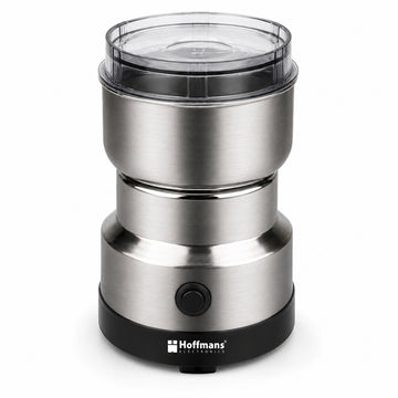 Rasnita de cafea si condimente Hoffmans HM-8012, 300W, 70g, Lame Inox, Argintiu