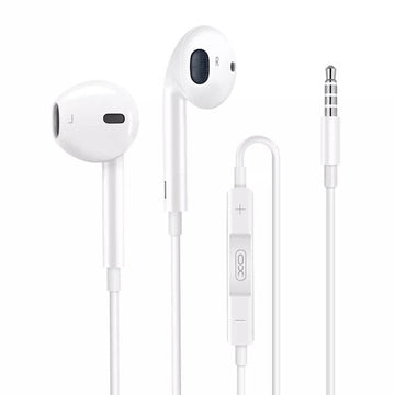 Casti cu Fir XO S31, In Ear, 3.5mm, 1.2m, Mic & Volume Key, HiFi - Alb