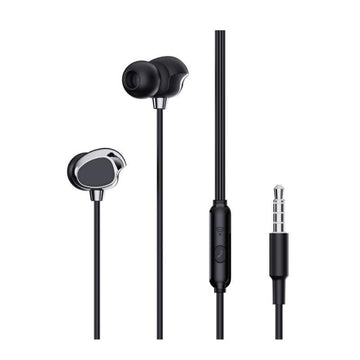 Casti cu Fir XO EP53, In Ear, 3.5mm, 1.2m, Mic & Volume Key, HiFi - Negru
