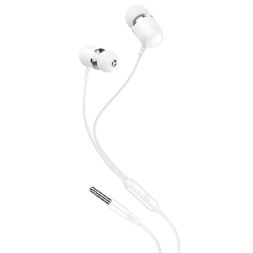 Casti cu Fir XO EP64, In Ear, 3.5mm, 1.2m, Mic & Volume Key, HiFi - Alb
