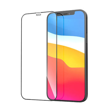 Folie Clear pentru iPhone 12 Pro, 9D FullScreen - Rama neagra