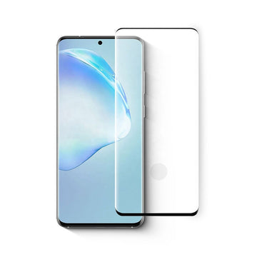 Folie Clear pentru Samsung S20 Ultra, TempeRed Glass, Fingerprint, Clear - Rama neagra