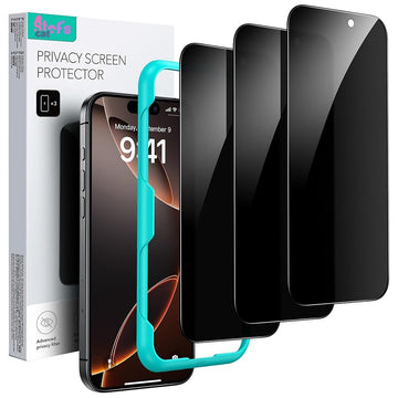 Folie Privacy pentru iPhone 17/ 16 Pro, TempeRed Glass, Full Glue - Negru
