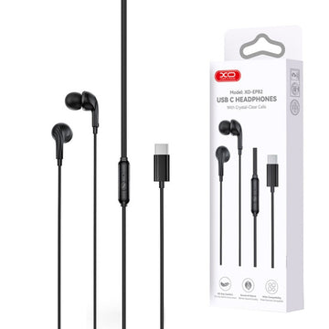 Casti cu Fir XO EP82, In Ear, USB-C, Stereo HiFi - Negru