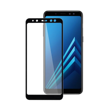 Folie Clear pentru Samsung A8, Full Glass - Transparent / Negru
