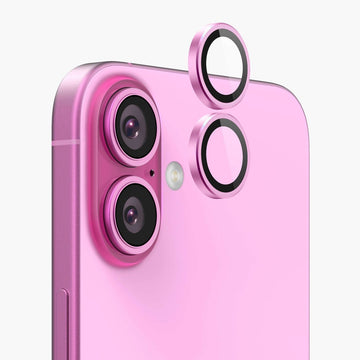 Folie Camere pentru iPhone 16, 16 Plus, AutoAlign, Lens KIT - Roz