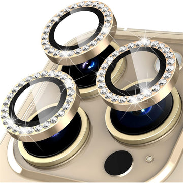 Folie Camera pentru iPhone 14 Pro Max, DIAMOND Lens - Auriu