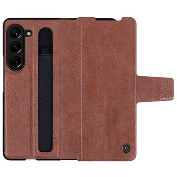 Husa Nillkin pentru Samsung Z Fold 4, Aoge, PC Piele - Maro