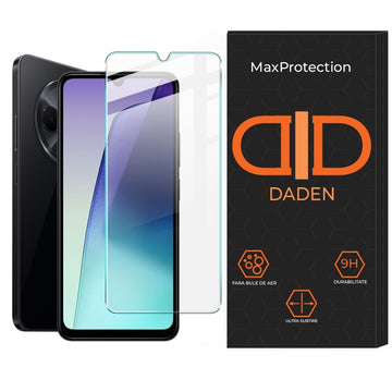 Folie Clear pentru Xiaomi Redmi 14C, AntiStatic Glass - Transparent / Negru