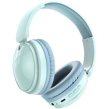 Casti Wireless XO BE36, Over Ear, BT 5.0, 180h StandBy, Gaming, Crystal - Verde