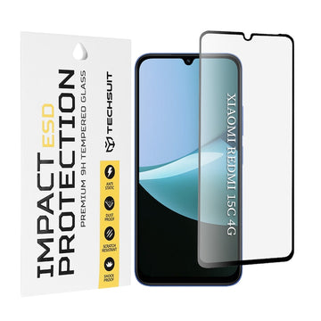 Folie Clear pentru Xiaomi Redmi 15C, Full Glass - Transparent / Negru