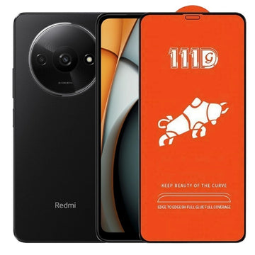 Folie Clear pentru Xiaomi Redmi A3, AntiStatic Glass - Transparent / Negru
