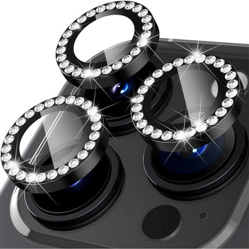 Folie Camere pentru iPhone 14 Pro/14 Pro Max, Diamond, Lens KIT - Negru