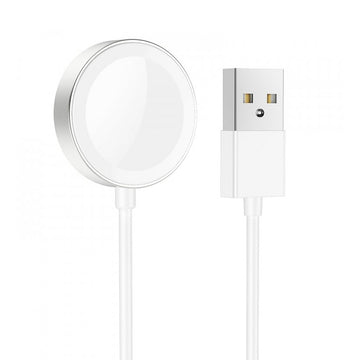 Incarcator Wireless Hoco CW39, iWatch, 1.75W, 5V, Qi Charging, Conector USB-A - Alb