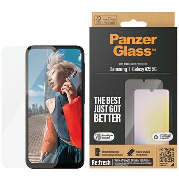 Folie Clear pentru Samsung A25 5G, AntiStatic Glass - Transparent / Negru
