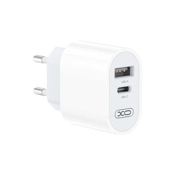 Incarcator Retea XO L97, 2.4A, 1xUSB-C, 1xUSB-A, PD, QC 3.0 - Alb