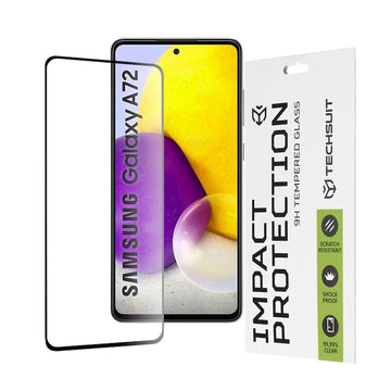 Folie Clear pentru Samsung A72, Full Glass - Transparent / Negru