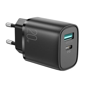 Incarcator Retea Joyroom L-QP2011, 20W, 1xUSB-C, 1xUSB-A, PD, QC 3.0 - Negru