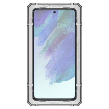 Folie Clear pentru Samsung S21 FE, AntiStatic Glass - Transparent / Negru