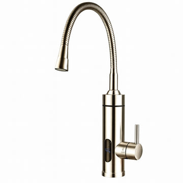 Robinet electric Z-Inox ZLN7873 3000W cu ecran digital si incalzire instanta pipa flexibila inox