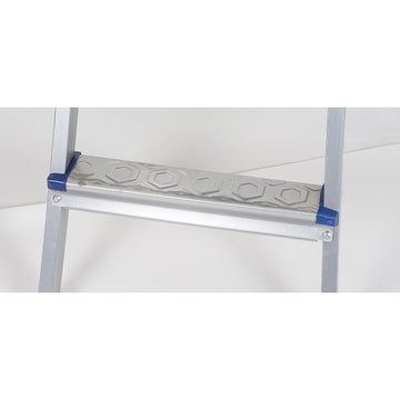 Scara metal ZILAN, 4 trepte + platforma, profil patrat, ZLN1169, argintiu
