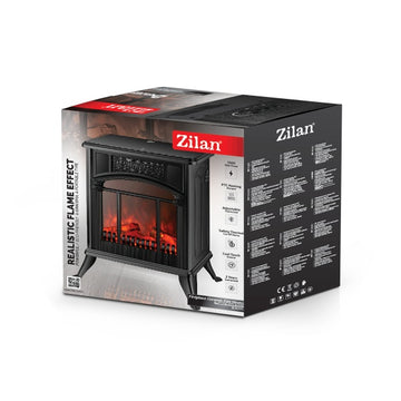 Semineu electric Zilan ZLN2051 1900W, PTC, afisaj realistic
