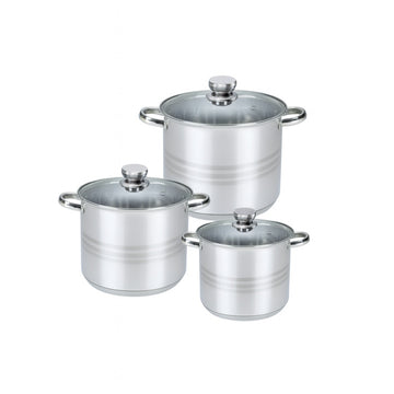 Set oale inox 6 piese FLORIA, AISI 304 18/10, baza 3 straturi, ZLN4045, argintiu