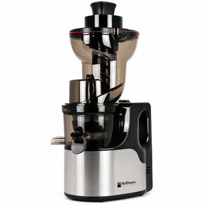 Storcator cu presare la rece Hoffmans HM-636, Slow Juicer, 200W, tub alimentare 130 mm, motor 100% cupru, extractie suc pana la 96%, negru/inox