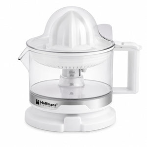 Storcator electric pentru citrice Hoffmans HM-8818, 40W, recipient 500 ml, 2 conuri, regulator pulpa 5 trepte, Alb