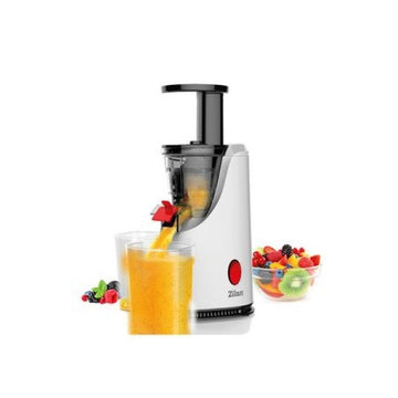 Storcator fructe si legume cu melc Zilan ZLN4014 – 200W, 58–65 RPM, 2 recipiente 600ml, functie Reverse, alb