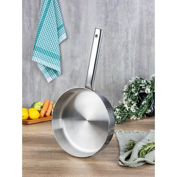 Tigaie inalta inox ZILAN, 1.5L, SS304 Tryply, maner nituit, ZLN1337, argintiu