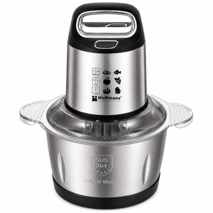 Tocator Electric Hoffmans HM-8847,1800W, Bol Inox SUS304 3.5L, 4 Lame Tip S, Motor cu Cupru Pur, Argintiu/Negru
