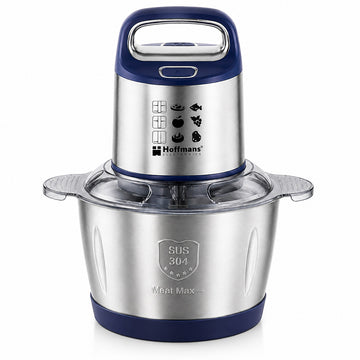 Tocator Electric Hoffmans HM-8847, 1800W, Bol Inox SUS304 3.5L, 4 Lame Tip S, Motor cu Cupru Pur, Argintiu/Albastru