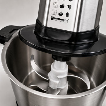 Tocator Electric Multifunctional 8.8L, 2000W, Hoffmans HM-8879, Inox, 4 Viteze, Pentru Carne si Legume