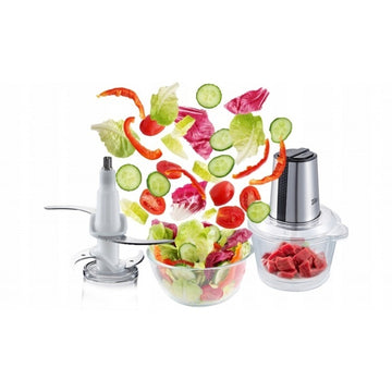 Tocator legume și fructe Zilan ZLN3888 – 300W, vas sticlă 1.6L, 4 lame inox, 2 viteze, sistem anti-alunecare