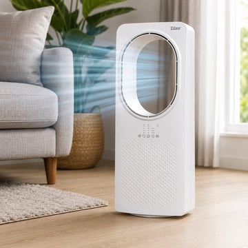 Ventilator fara palete Zilan ZLN1078, 50W, timer, telecomanda, oscilatie