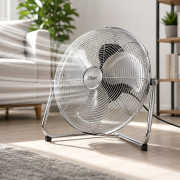 Ventilator inox cu suport Zilan ZLN2348, 50W, 36 cm, 3 viteze, argintiu