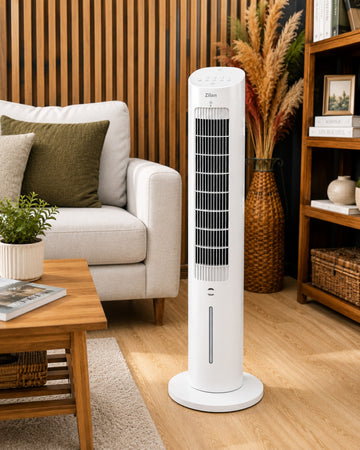 Ventilator turn Zilan ZLN1030, rezervor 3L, Touch, 3 trepte, Timer 12h, racire eficienta