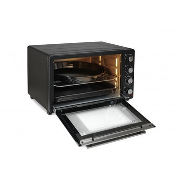 Zilan Cuptor electric ZLN3480, 2500 W, 80 L, ventilator, geam dublu, termostat reglabil, negru