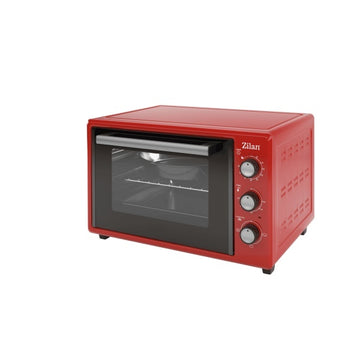 Zilan Cuptor electric ZLN5322 Gusto, 35 L, 1800 W, 3 functii, timer 90 min, termostat reglabil 250°C, element ascuns, rosu