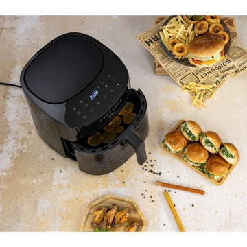 Zilan Friteuza cu aer cald ZLN7999, 1800 W, 6.5 L, ecran digital, comenzi tactile, negru