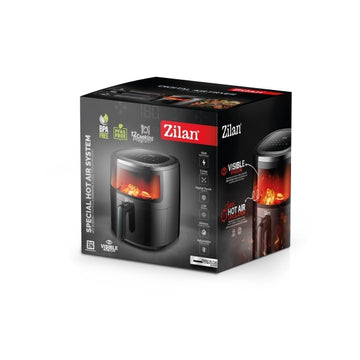 Zilan Friteuza cu aer cald ZLN9983, 1500 W, 5 L, 12 programe, negru